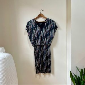 Saloni v-neck fitted dress